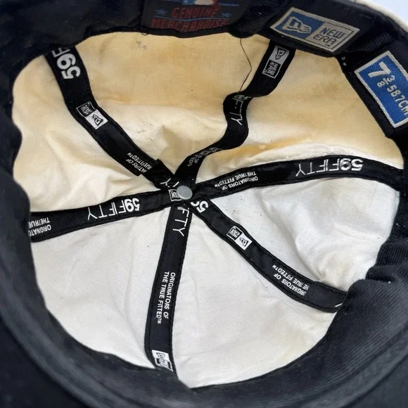 Y2K Kansas City Royals KC Hat New Era 59FIFTY 7 3/8 Blue White Velour MLB - Picture 8 of 9